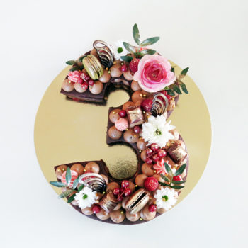 number cake choco