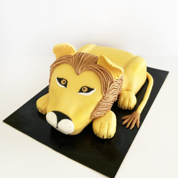 gateau lion sculpté