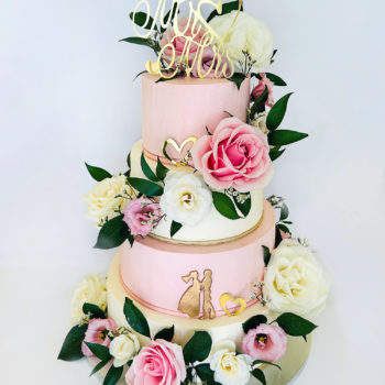 Wedding rose et blanc